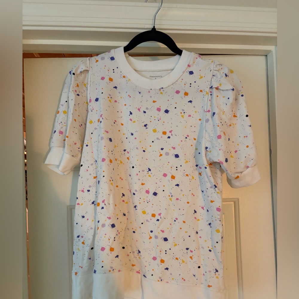 Summersalt Puff Sleeve Sweatshirt Top M